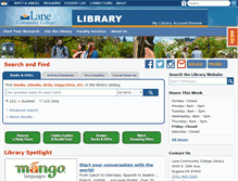 Tablet Screenshot of library.lanecc.edu